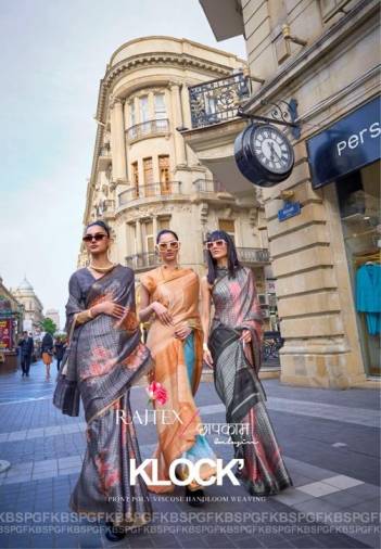 Klock By Rajtex Designer Handloom Weaving Saree Collection